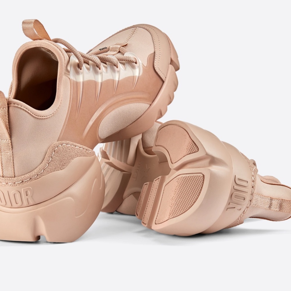Dior D-CONNECT SNEAKER Nude Technical Fabric. Classic Dior design. - Picture 4 of 12